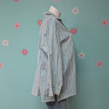 Load image into Gallery viewer, Sz2X Liz &amp; Me Blue/White Stripe Button Up