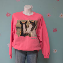 Load image into Gallery viewer, Sz2X Pink Horses Pullover Sweatshirt