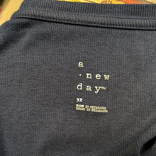 Load image into Gallery viewer, Sz3X A New Day Navy Blue Ribbed Long Sleeve Tee