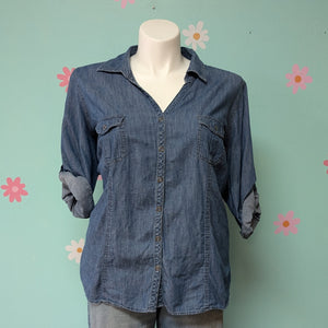 Sz3X Sonoma Medium Wash Denim Chambray Shirt