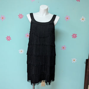 Sz16 Dressbarn Black Flapper Party Dress