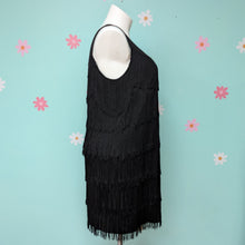 Load image into Gallery viewer, Sz16 Dressbarn Black Flapper Party Dress