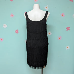 Sz16 Dressbarn Black Flapper Party Dress