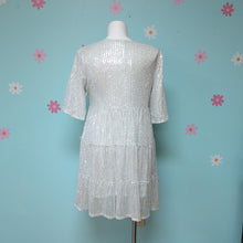 Load image into Gallery viewer, SzXL Light Silver Sequin Babydoll Dress