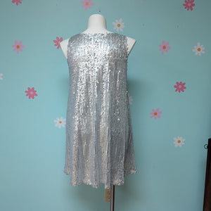 Sz2X Hancy Silver Sequin Mini Dress