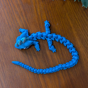 3D Printed Articulating Dragon Blue