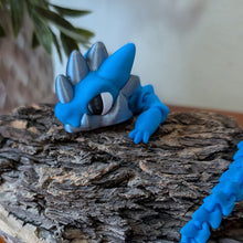 Load image into Gallery viewer, 3D Printed Articulating Dragon Blue