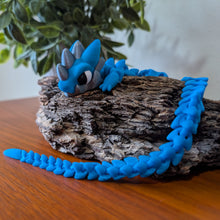 Load image into Gallery viewer, 3D Printed Articulating Dragon Blue