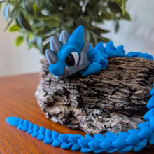 Load image into Gallery viewer, 3D Printed Articulating Dragon Blue