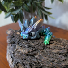 Load image into Gallery viewer, 3D Printed Articulating Dragon Green/Blue