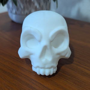 3D Printed White Small Skull