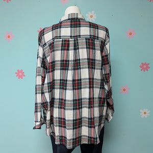 Sz4X Style & Co Red/Green Plaid Button Up