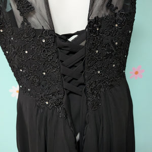 Sz22W Black Mother of the Bride Dress