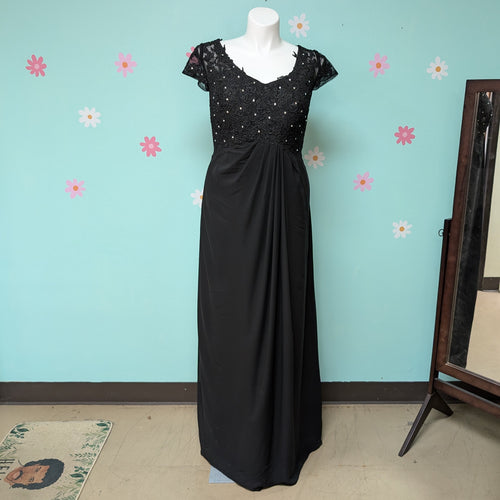 Sz22W Black Mother of the Bride Dress