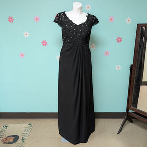 Sz22W Black Mother of the Bride Dress