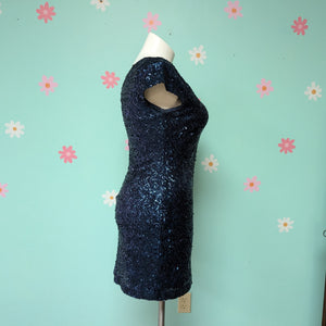 Sz13 Speechless Navy Sequins Cocktail Dress