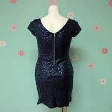 Load image into Gallery viewer, Sz13 Speechless Navy Sequins Cocktail Dress