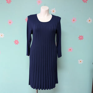 SzXL KiKit Navy Ribbed Sweater Dress