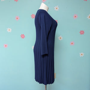 SzXL KiKit Navy Ribbed Sweater Dress