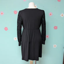 Load image into Gallery viewer, SzXL Maurice&#39;s Black Lace Sleeve Dress