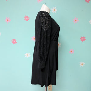 SzXL Maurice's Black Lace Sleeve Dress