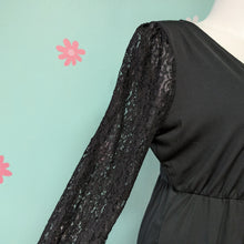 Load image into Gallery viewer, SzXL Maurice&#39;s Black Lace Sleeve Dress