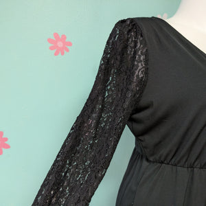 SzXL Maurice's Black Lace Sleeve Dress