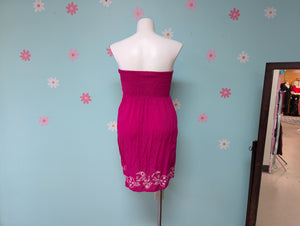 SzXL Forever 21 Fuschia Smocked Tube Dress