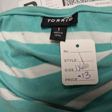 Load image into Gallery viewer, Sz1X Torrid Aqua/White Stripe Fit and Flare