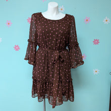 Load image into Gallery viewer, Sz16W Danny and Nicole Brown Polka Dot Dress