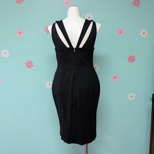 Sz14 Christian Siriano Black Bodycon Dress