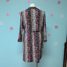 Load image into Gallery viewer, Sz16W London Times Woman Navy/Wine Candice Collar Shirt Dress