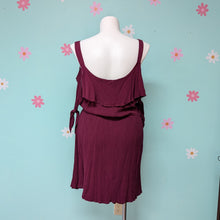 Load image into Gallery viewer, Sz1X Maurice&#39;s Maroon Crepe Cold Shoulder Dress