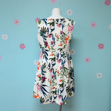 Load image into Gallery viewer, Sz16W Taylor White Tropical Floral Fit and Flare Dress