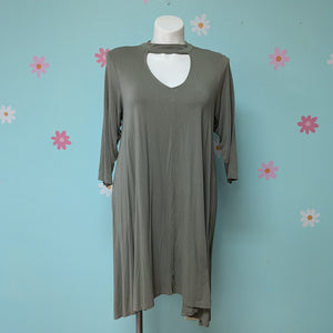 Sz1X Boutique+ Light Sage Green T-shirt Dress