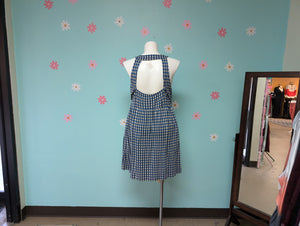 Sz3X Faith 21 Blue Gingham Backless Dress