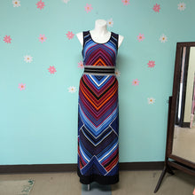 Load image into Gallery viewer, Sz14/16 Cato Blue Blue Stripe Maxi Dress