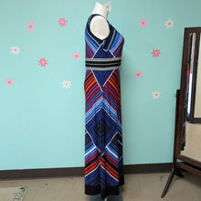 Load image into Gallery viewer, Sz14/16 Cato Blue Blue Stripe Maxi Dress