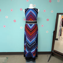 Load image into Gallery viewer, Sz14/16 Cato Blue Blue Stripe Maxi Dress