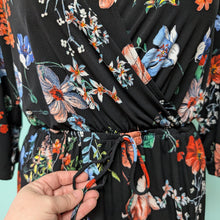 Load image into Gallery viewer, Sz2X Kaileigh Black Floral Romper