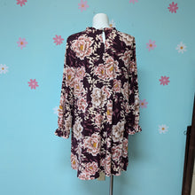 Load image into Gallery viewer, Sz2X Maurice&#39;s Maroon Floral High Neck Dress