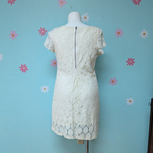 SzXXL Xhilaration Short Sleeve White Lace Dress