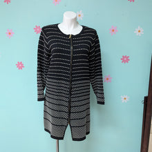 Load image into Gallery viewer, Sz2X Rafaella Black and White Stripe Long Sweater