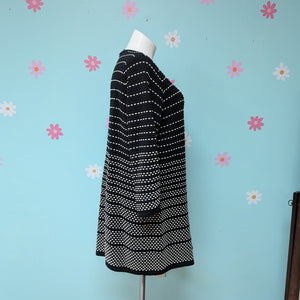 Sz2X Rafaella Black and White Stripe Long Sweater