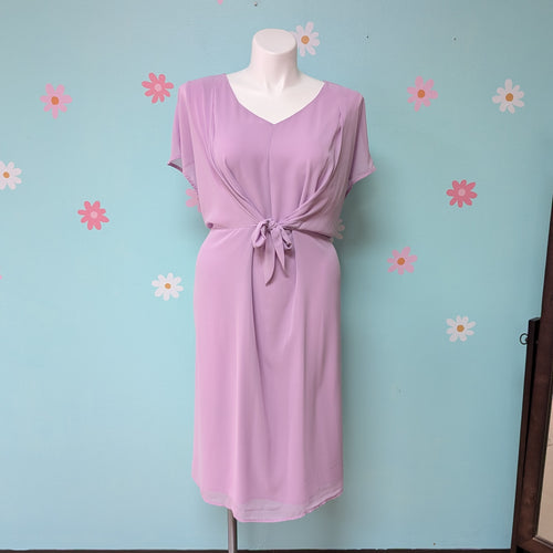 Sz2X EVRI Lilac Purple Chiffon Short Sleeve Dress