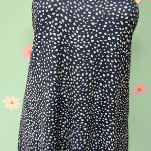 SzXXL Blue Polka Dot Halter Dress NWT