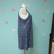 Load image into Gallery viewer, SzXXL Blue Polka Dot Halter Dress NWT