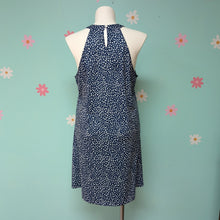 Load image into Gallery viewer, SzXXL Blue Polka Dot Halter Dress NWT