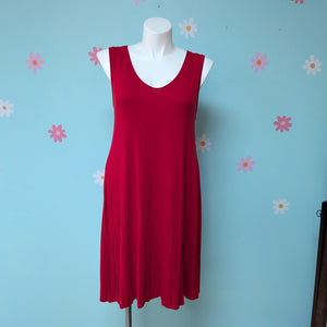 Sz2X Style & Co Cross Back Dress Real Red NWT