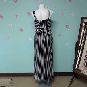 Sz2X Vibe Black and White Stripe Maxi Dress